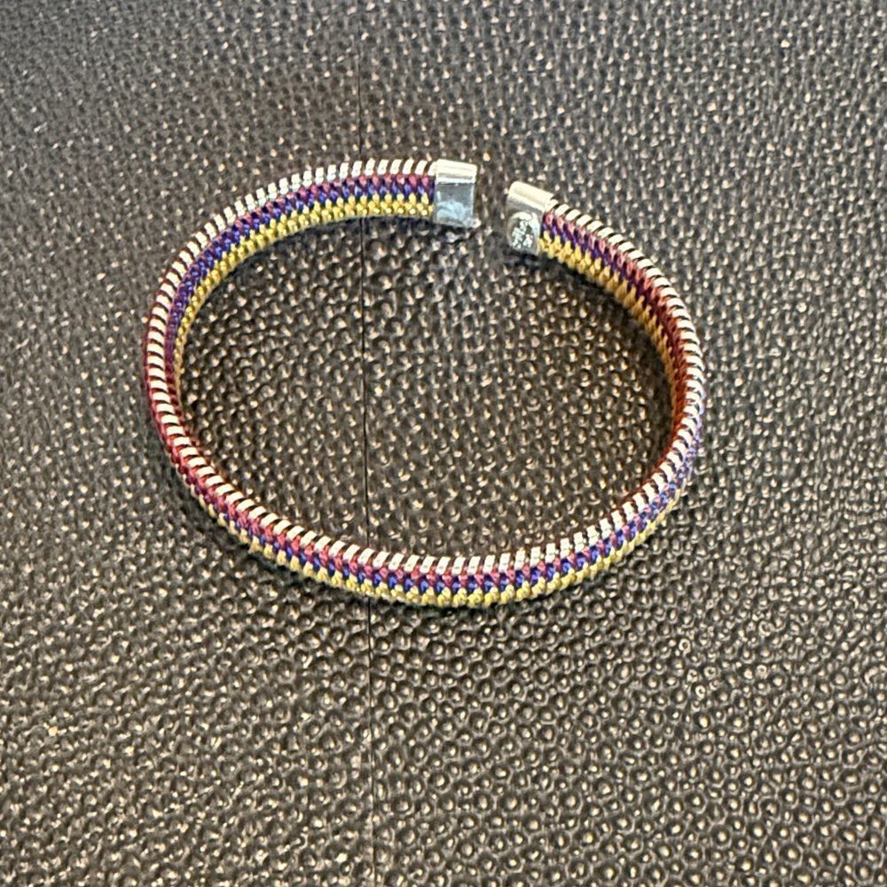 Brilho 925 Colombia Flag Colorful Woven Bracelet onesize